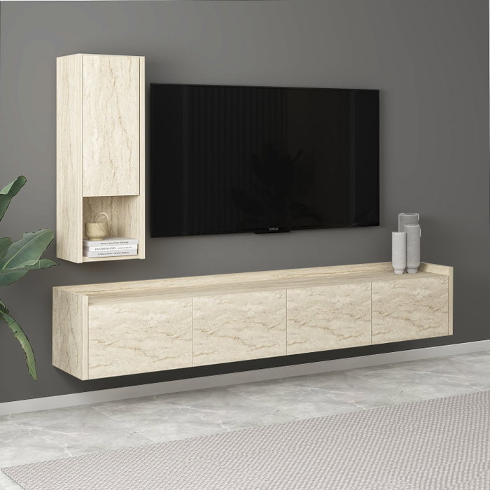 Hanah Home Sema - Soporte para TV Travertino Hanah Home Sema - Soporte para TV Travertino